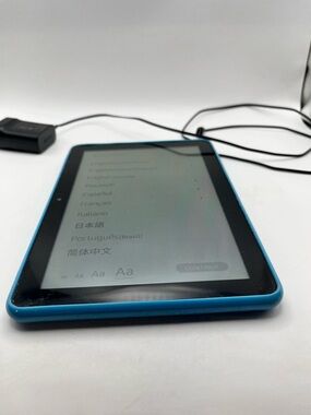 Blue Amazon Fire Tablet with Protective Case - Amazon